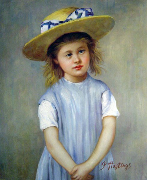 Child In A Straw Hat. The painting by Mary Cassatt