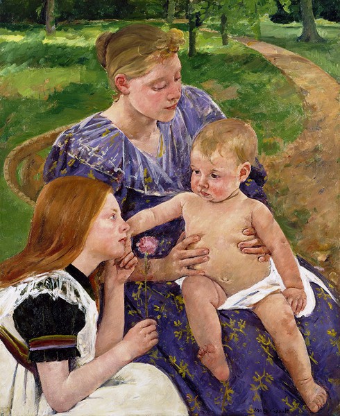 Family. The painting by Mary Cassatt