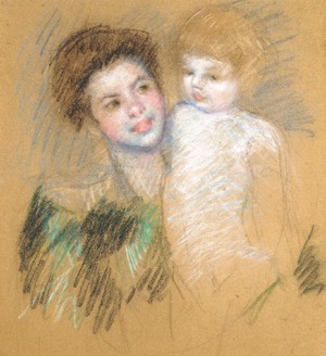 Mary Cassatt, Mother and Child 2, Painting on canvas