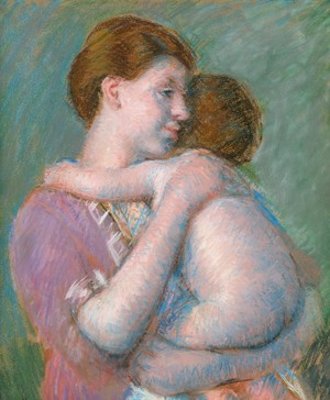Mary Cassatt, Mother and Child 4, Painting on canvas