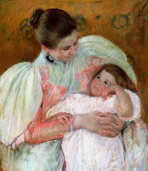 Mary Cassatt, Nurse and Child, Painting on canvas