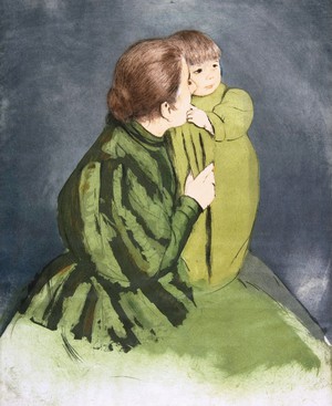Mary Cassatt, Peasant Mother and Child, Art Reproduction