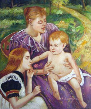 Mary Cassatt, The Family, Painting on canvas