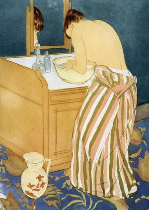 Mary Cassatt, Woman Bathing (La Toilette), Painting on canvas
