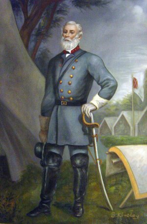 Mathew Brady, General Robert E. Lee, Painting on canvas