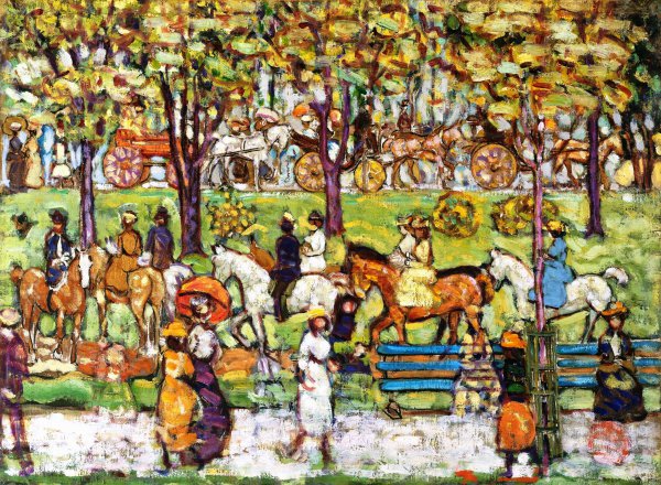 Central Park. The painting by Maurice Prendergast