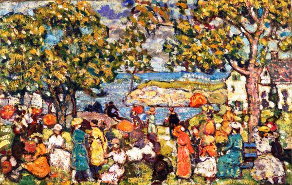 Picnic. The painting by Maurice Prendergast