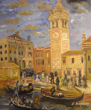 Maurice Prendergast, Santa Maria Formosa, Venice, Painting on canvas