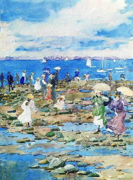 Summer Visitors. The painting by Maurice Prendergast