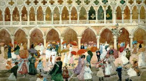 Reproduction oil paintings - Maurice Prendergast - Sunlight on the Piazzetta