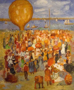 The Balloon, Maurice Prendergast, Art Paintings