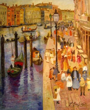 The Grand Canal, Venice, Maurice Prendergast, Art Paintings