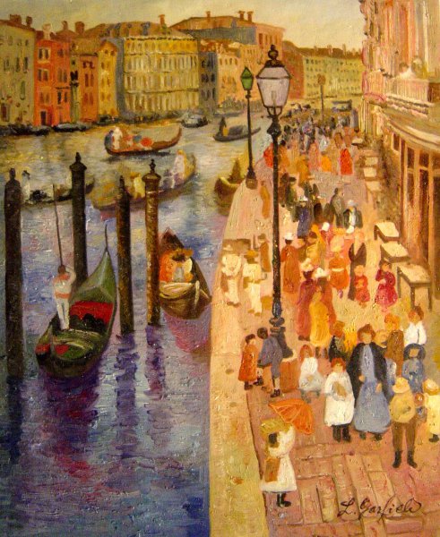 The Grand Canal, Venice. The painting by Maurice Prendergast