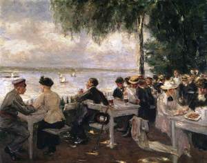 Famous paintings of Cafe Dining: Garden Restaurant on the Havel, 1916