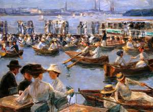 Max Liebermann, On the Alster in Hamburg, 1910, Painting on canvas