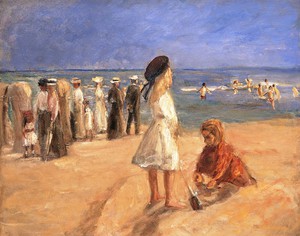 Max Liebermann, Strandleben, 1916 , Painting on canvas
