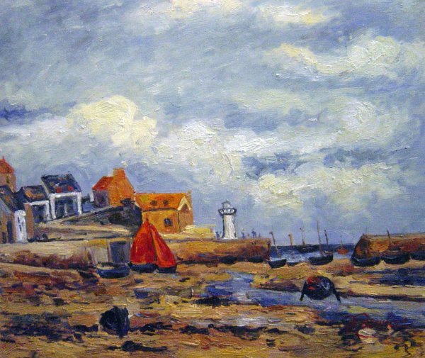 At Low Tide. The painting by Maxime Maufra