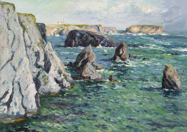 Bay of Port Goulphar, Belle-ile-en-Mer. The painting by Maxime Maufra