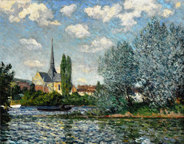 Church of Petit-Andelys (France). The painting by Maxime Maufra