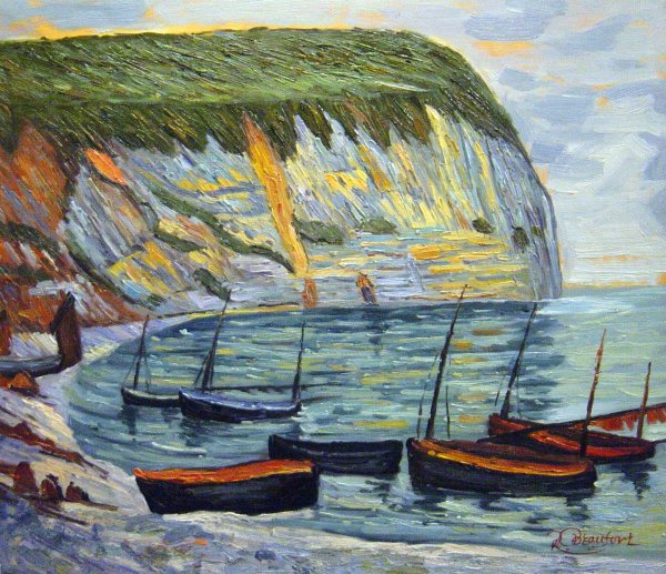Fishing Boats On The Shore. The painting by Maxime Maufra