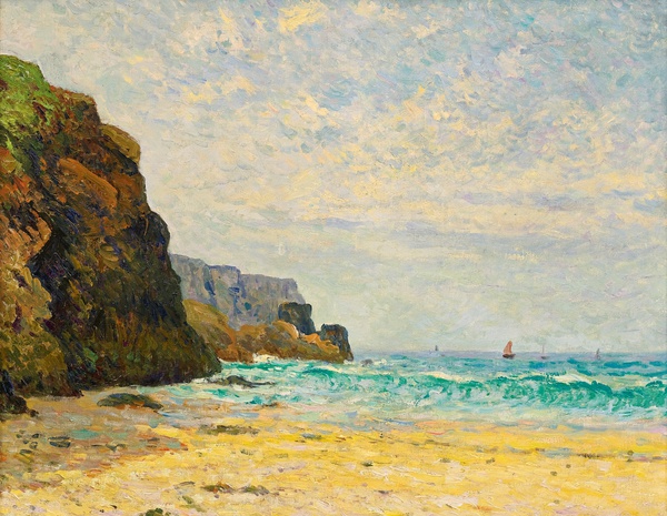 Foot of the Cralais, the Morning, Camaret-Sur-Mer. The painting by Maxime Maufra