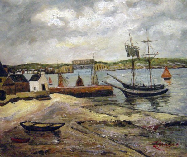 Les Huitrieres, La Trinite-Sur-Mer, Morbihan. The painting by Maxime Maufra