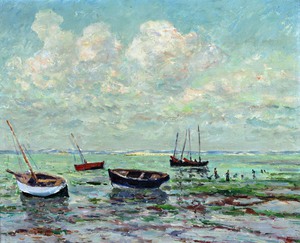 Maxime Maufra, Maree Basse, Baie de Quiberon, Painting on canvas