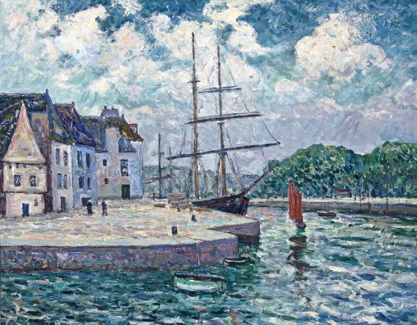 Port of Auray. The painting by Maxime Maufra