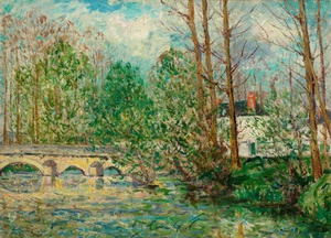 Maxime Maufra, Spring Landscape in Lavardin, Loir-et-Cher, Painting on canvas