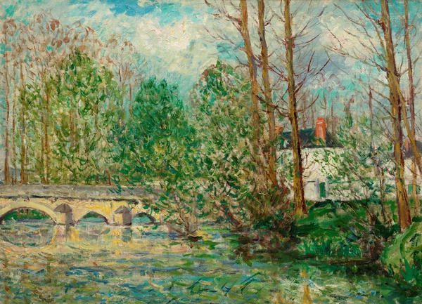 Spring Landscape in Lavardin, Loir-et-Cher. The painting by Maxime Maufra