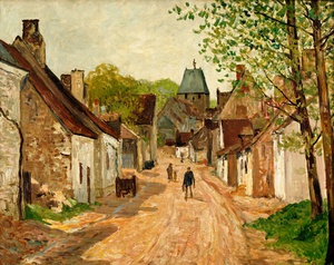 Maxime Maufra, The Entrance of the Bourg de Lavardin, Painting on canvas
