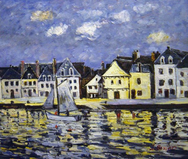 The Port Of Saint Goustan, Brittany. The painting by Maxime Maufra