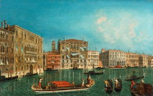 Reproduction oil paintings - Michele Marieschi - The Grand Canal, Venice, with Palazzo Foscari and Palazzo Balbi