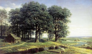 Mikhail Clodt, An Oak Grove, Painting on canvas