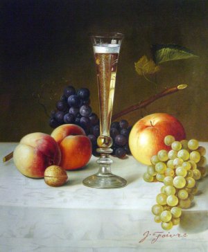 Reproduction oil paintings - Milne Ramsey - Still Life With Glass Of Champagne