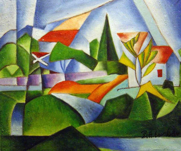 Landscape. The painting by Morton Livingston Schamberg