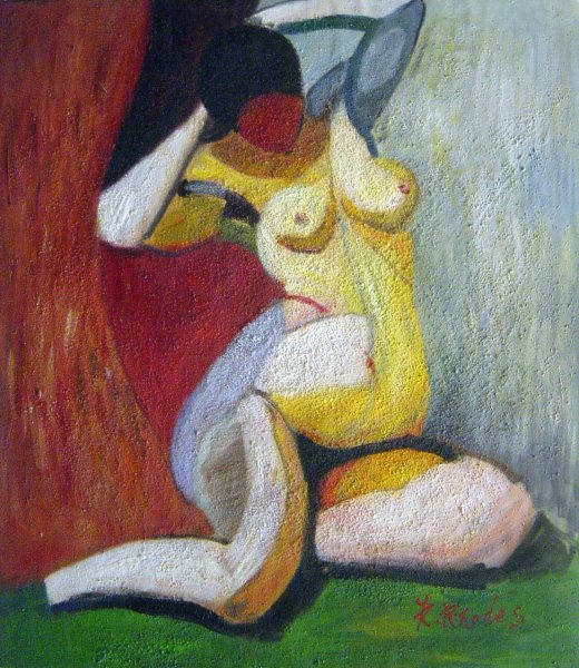 Nude. The painting by Morton Livingston Schamberg