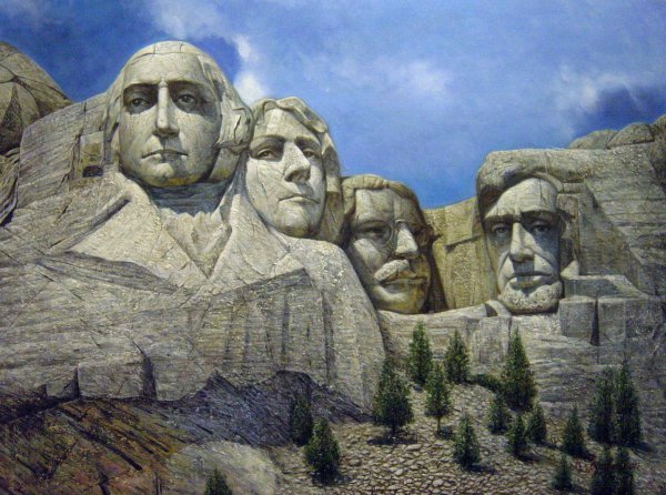 Mount Rushmore. The painting by Our Originals
