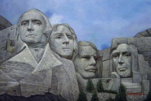 Our Originals, Mount Rushmore, Painting on canvas