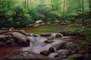 Our Originals, Mountain Stream, Painting on canvas