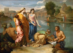 Nicolas Poussin, Moses Saved from the Water, Painting on canvas