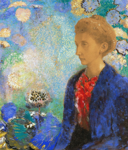 Baronne de Domecy. The painting by Odilon Redon