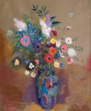 Bouquet of Flowers, Odilon Redon, Art Paintings