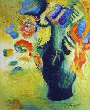 Odilon Redon, Flowers, Painting on canvas