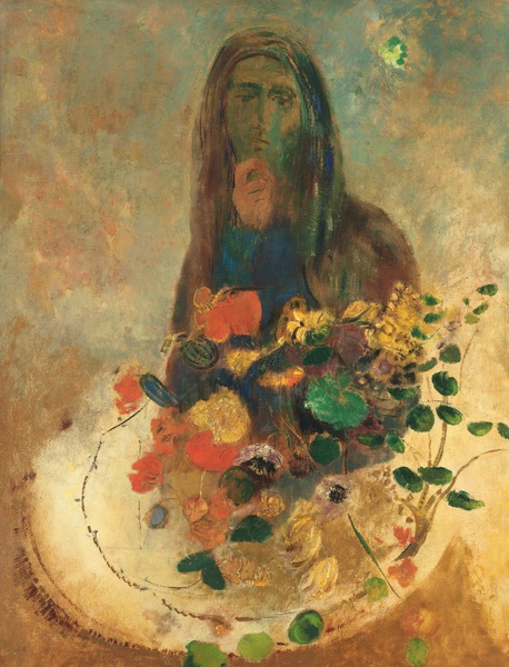Mystery. The painting by Odilon Redon