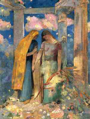 Reproduction oil paintings - Odilon Redon - Mystical Conversation