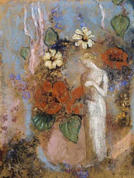 Pandora II. The painting by Odilon Redon