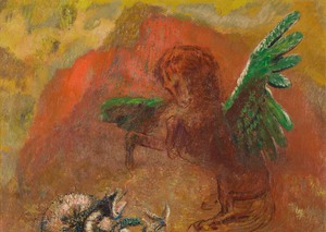 Reproduction oil paintings - Odilon Redon - Pegasus and the Hydra