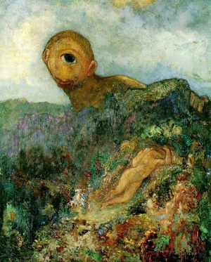 Odilon Redon, The Cyclops, Painting on canvas