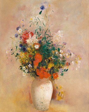 Odilon Redon, Vase of Flowers 1, Painting on canvas
